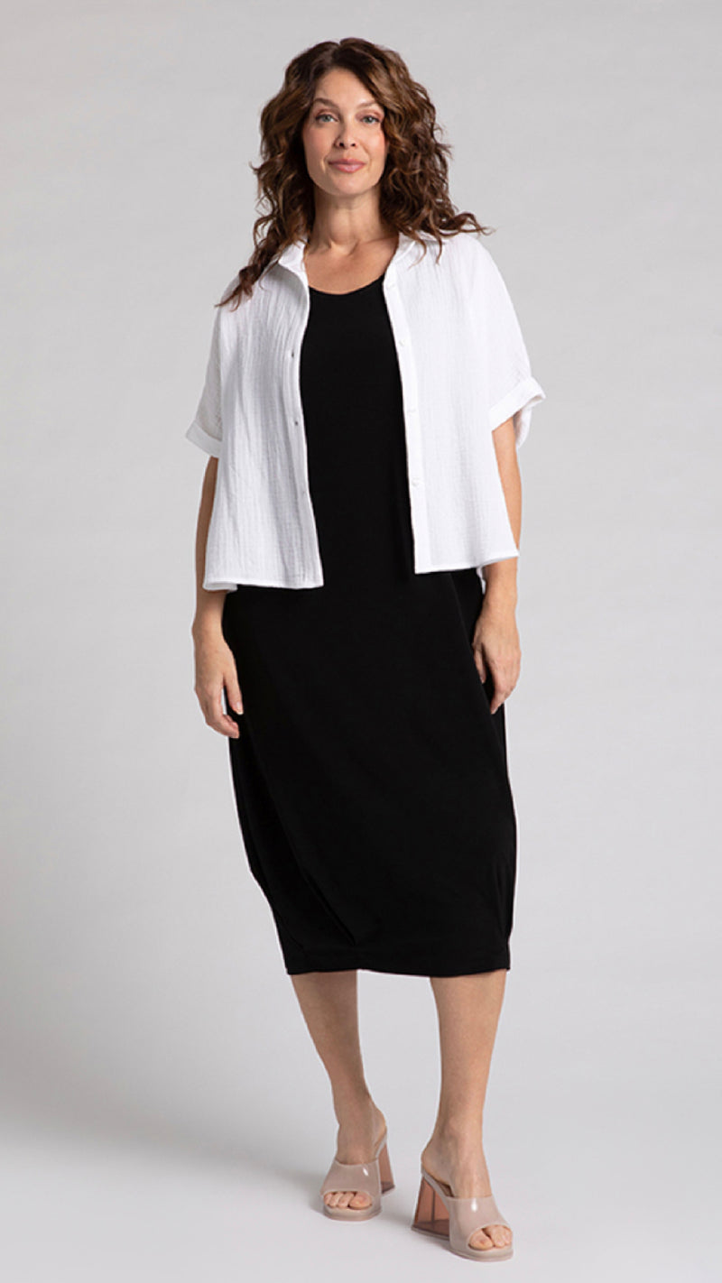 Cotton Gauze Half Sleeve Bolero Shirt