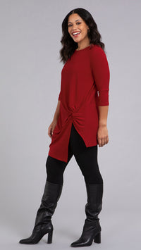 Side Twist Tunic, 3/4 Sleeve (Sale)