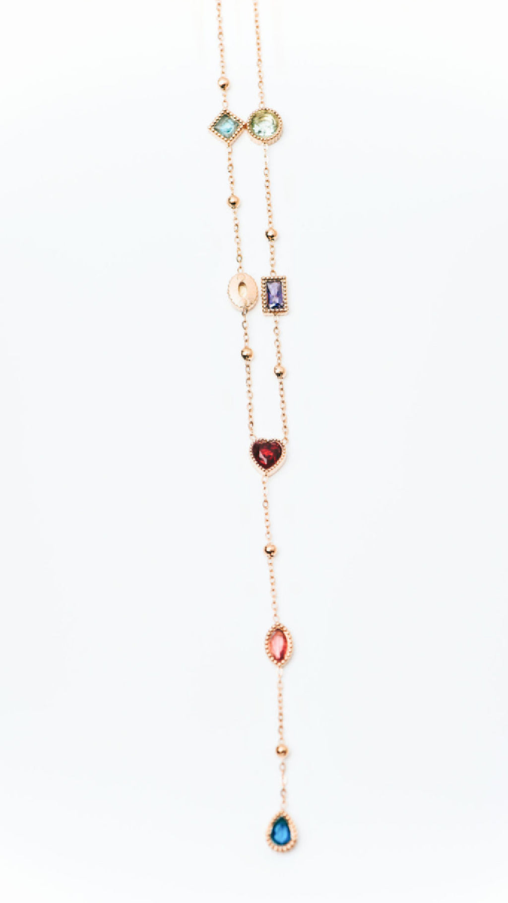 Gemstone Lariat Necklace