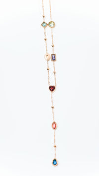Gemstone Lariat Necklace