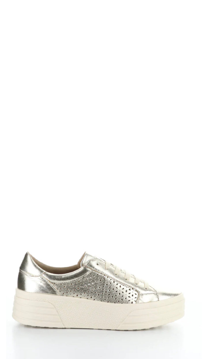 Lolita Gold Lace Up Shoes