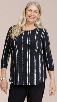 Go to Classic T Relax, 3/4 Sleeves-Cecily Black