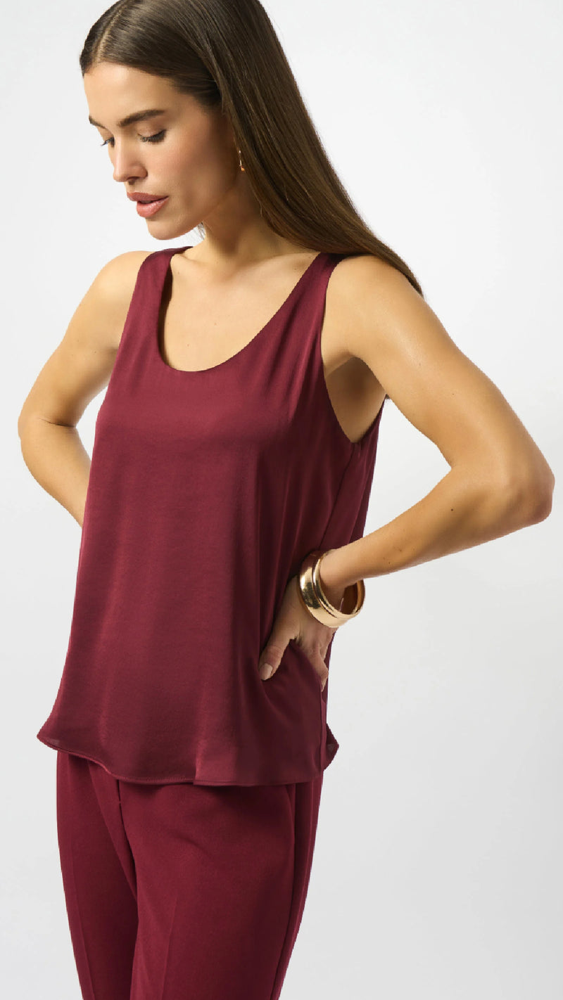 Joseph Ribkoff Recycled Hammered Satin Sleeveless Top