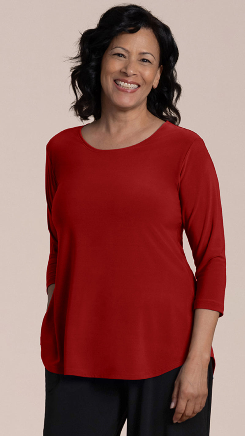 Go To Classic T-Relax, 3/4 Sleeve-Solid Colours