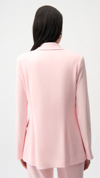 Joseph Ribkoff Silky Knit Fitted Blazer And Cropped Pull-On Pants With Gold Buttons