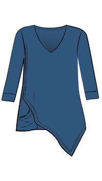 Suitable Secret Pocket Top, 3/4 Length Sleeves