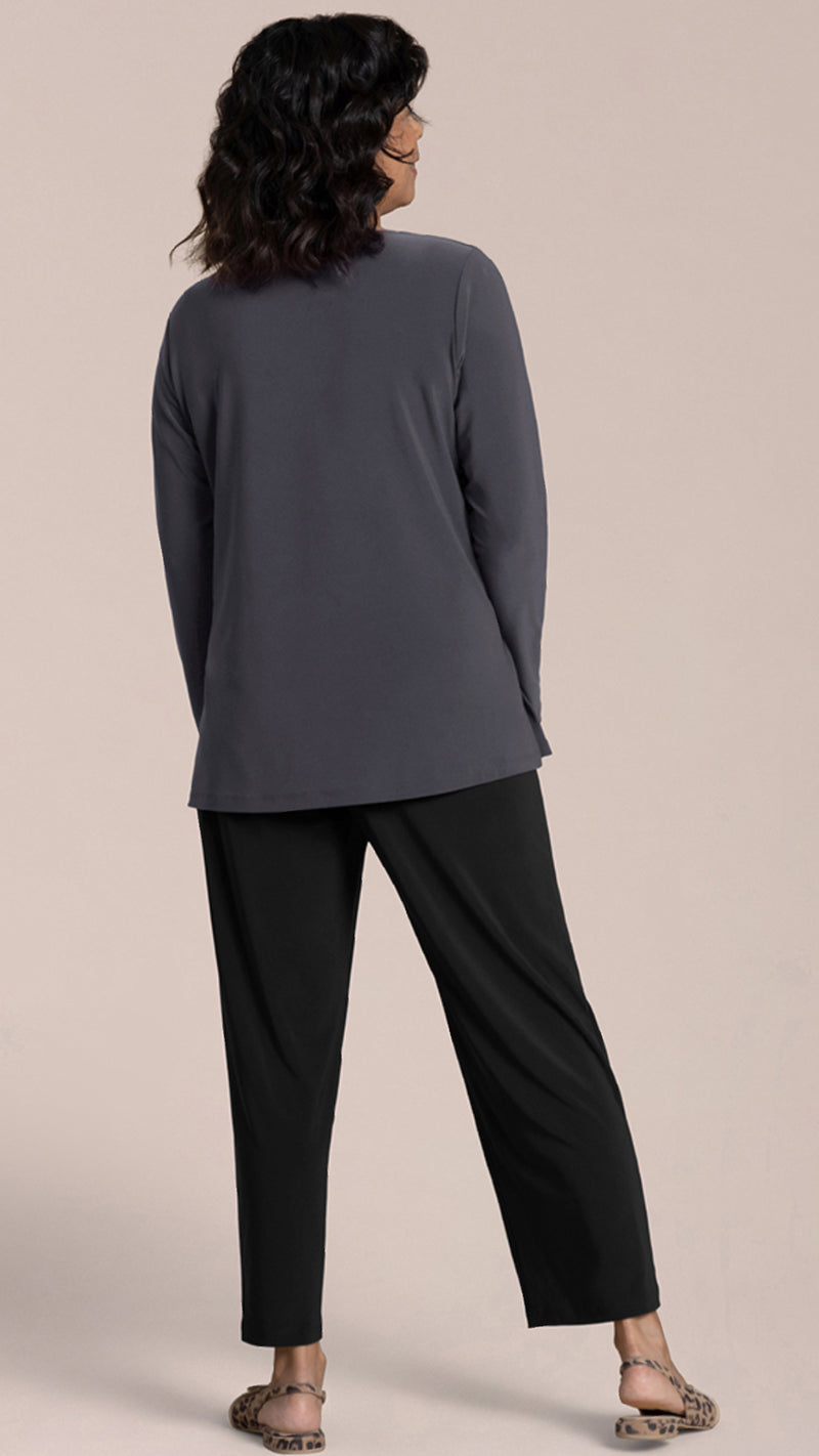 Soft Square Neck Top, 3/4 Sleeve