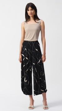 Joseph Ribkoff Silky Knit Geometric Print Culotte Pants