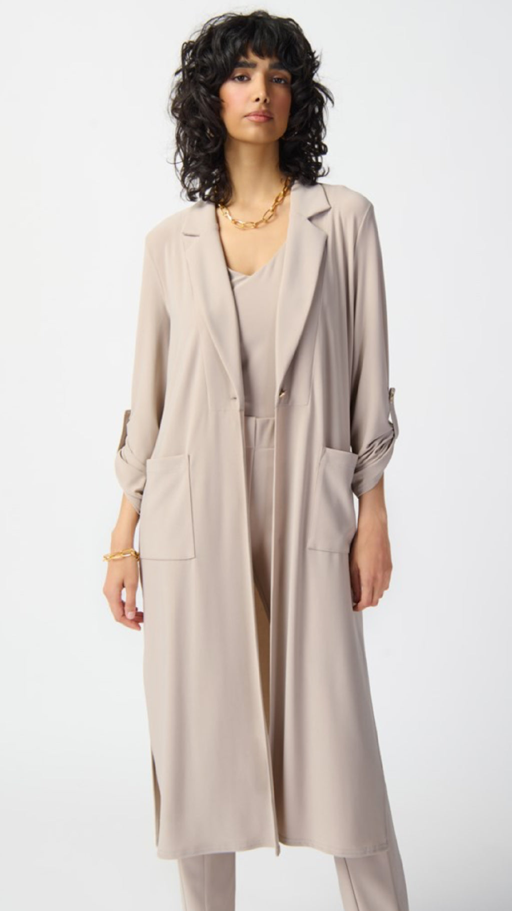 Joseph Ribkoff Silky Knit Duster Coat