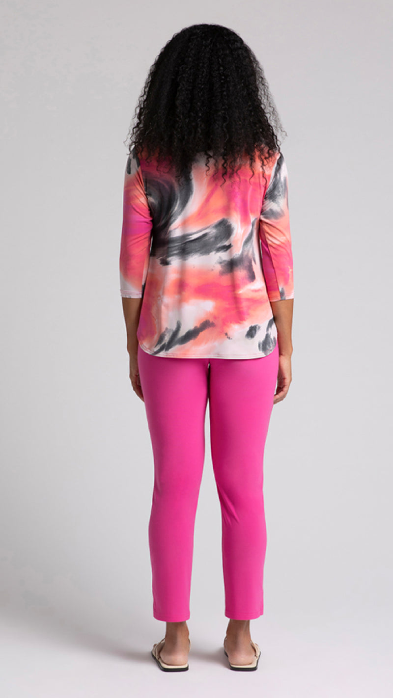 Go To Classic T Relax, 3/4 Sleeve-Marble Print (Sale)