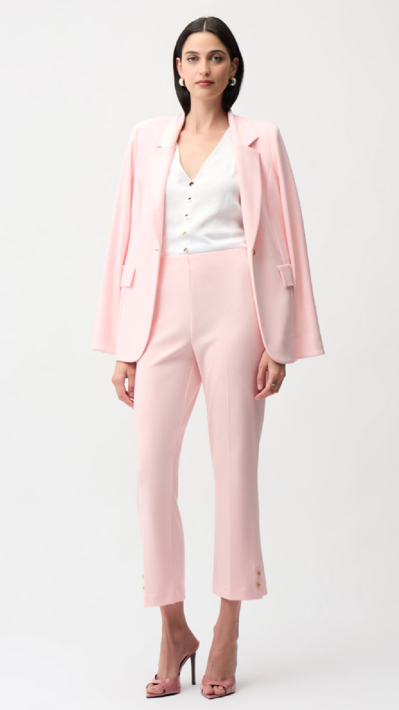 Joseph Ribkoff Recycled Satin Boxy Top With Gold Buttons (New Spring)