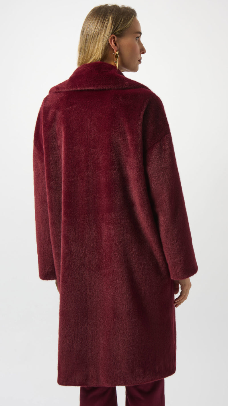 Joseph Ribkoff Faux Fur Straight Coat (selected colours on sale)
