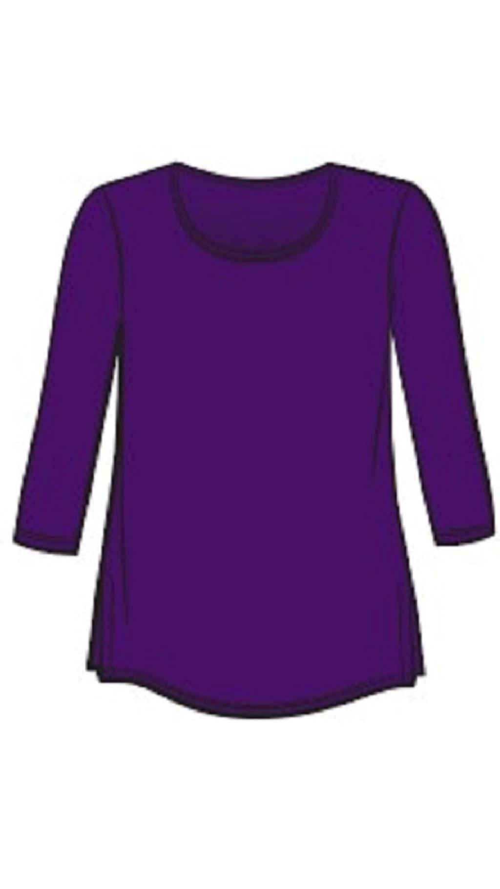 Go To Classic T-Relax, 3/4 Sleeve-Solid Colours (selected colours on Sale)