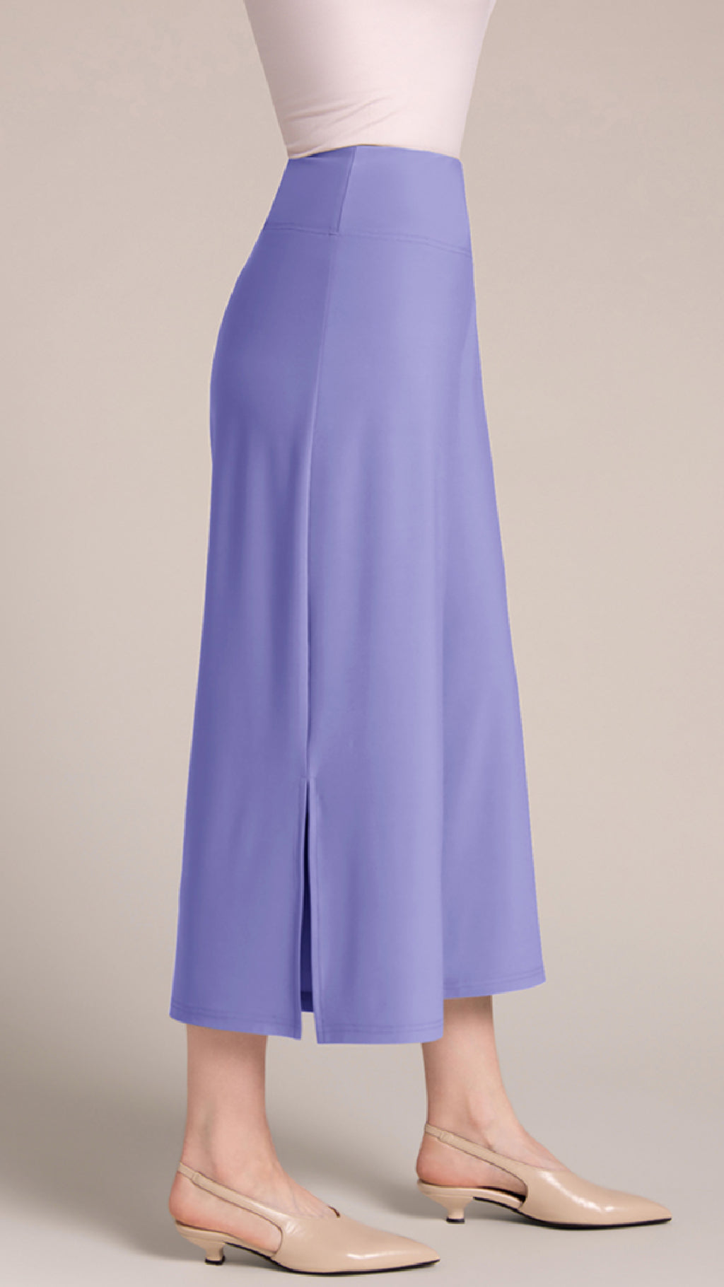 Side Slit Wide Capri