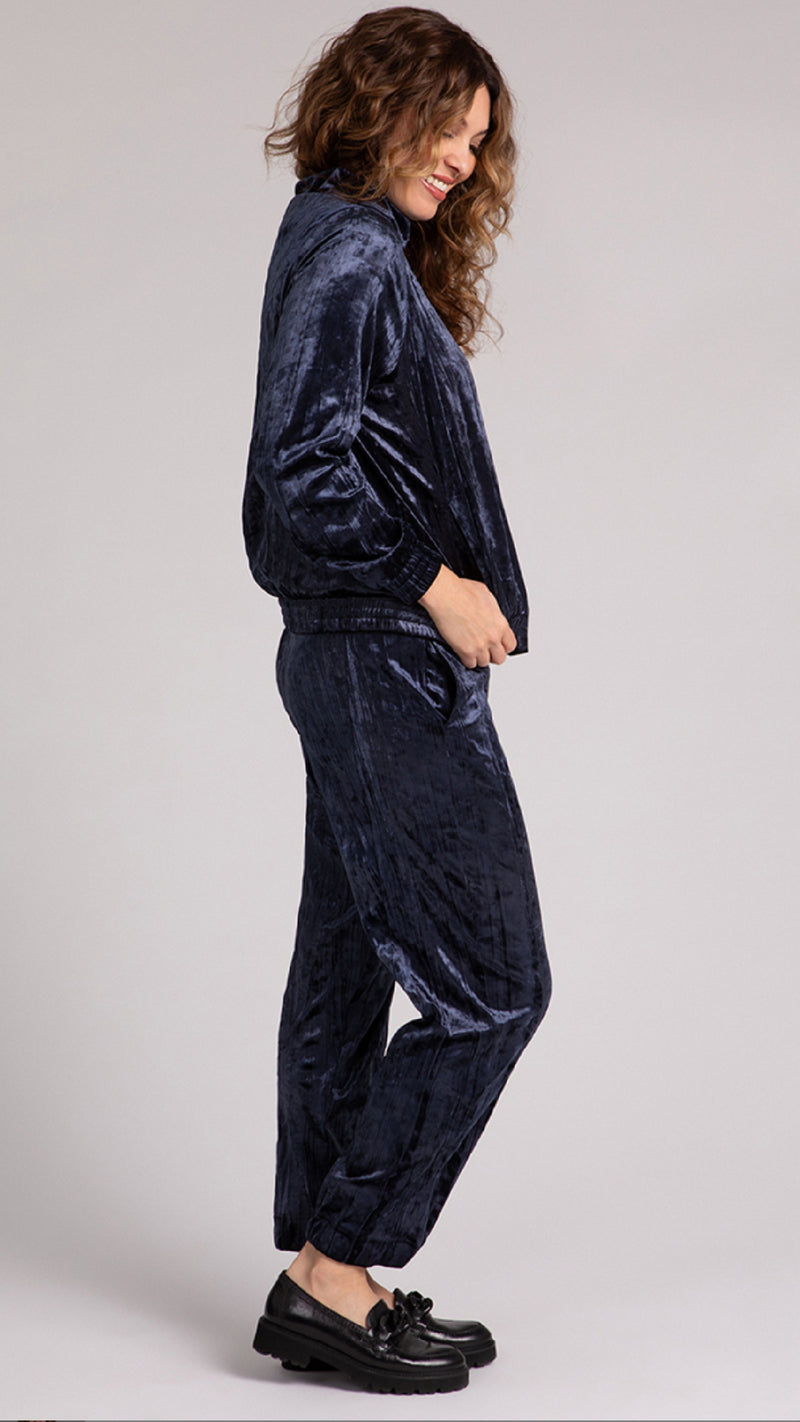 Zip Front Warm Up, Crinkle Velvet (Sale)