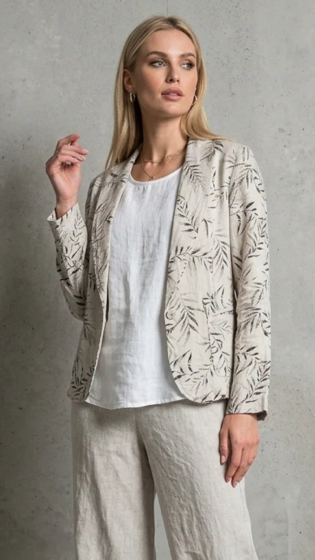 LINEN LUV Blazer-Print