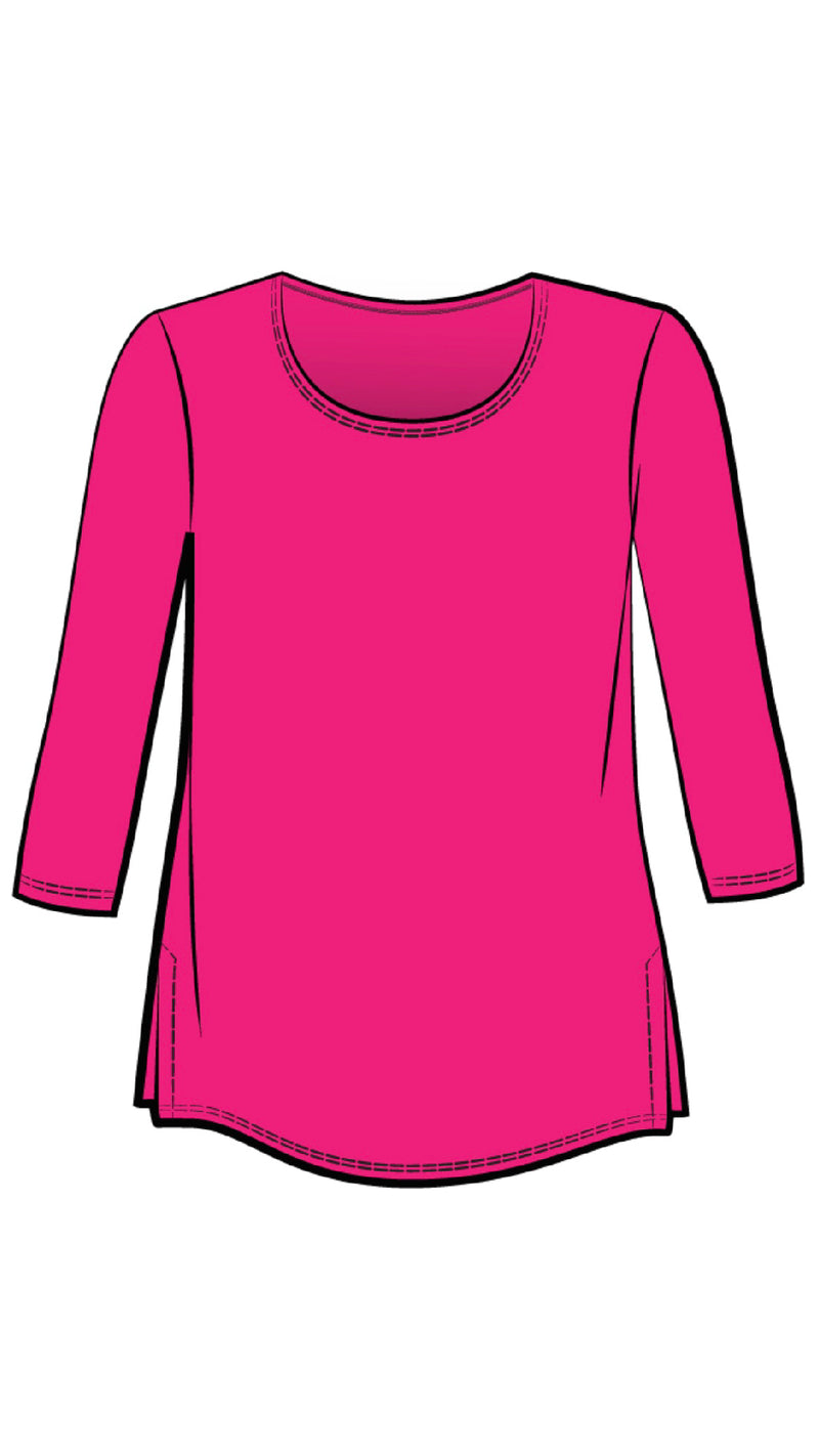 Go To Classic T-Relax, 3/4 Sleeve-Solid Colours (selected colours on Sale)