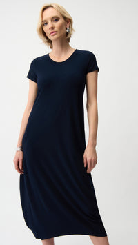 Joseph Ribkoff Silky Knit Cocoon Dress With Scoop Neckline