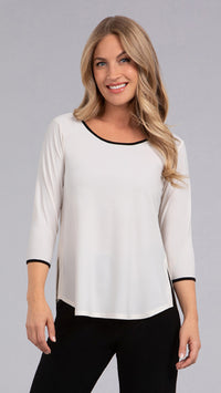 Tipped Go To Classic T-Relax, 3/4 Sleeve