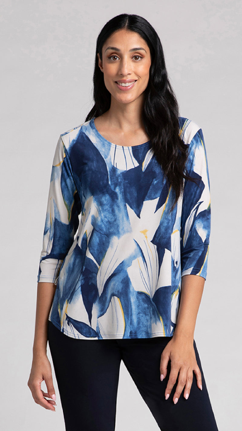 Go To Classic T Relax, 3/4 Sleeve-Watery Reflections (Sale)