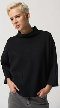 Funnel Neck Boxy Top