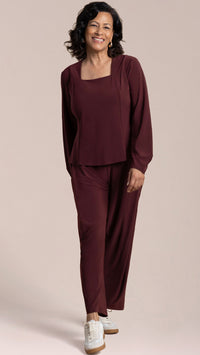 Fit N Flare Lantern Top, Long Sleeves