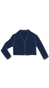 V-Neck Bolero, 3/4 Sleeve