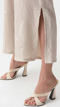Joseph Ribkoff Pleated Satin Boxy Top and Pull-On Culotte Pants