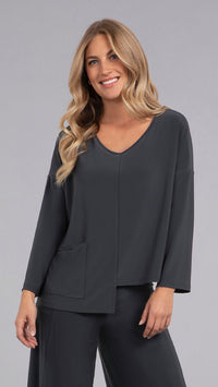 Etch V-Neck Top, Long Sleeve (Sale)