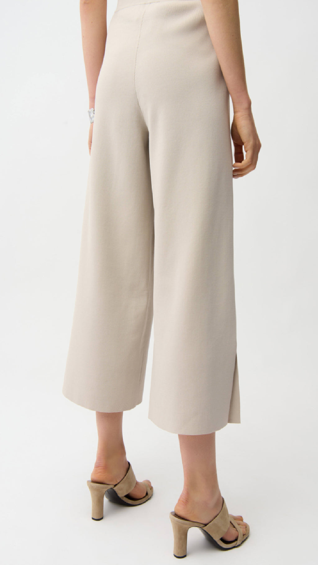 Joseph Ribkoff Viscose Blend Vest with Faux Welt Pockets, Culotte Pants