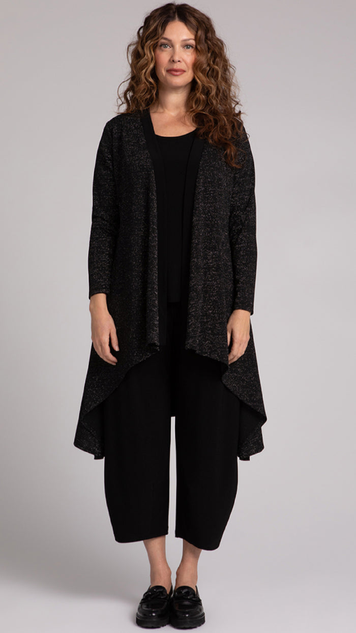 Flutter Duster Cardigan, Metallic Pique (Sale)