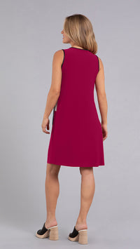 Colour Blocked Sleeveless Patch Pocket Dress (Sale)
