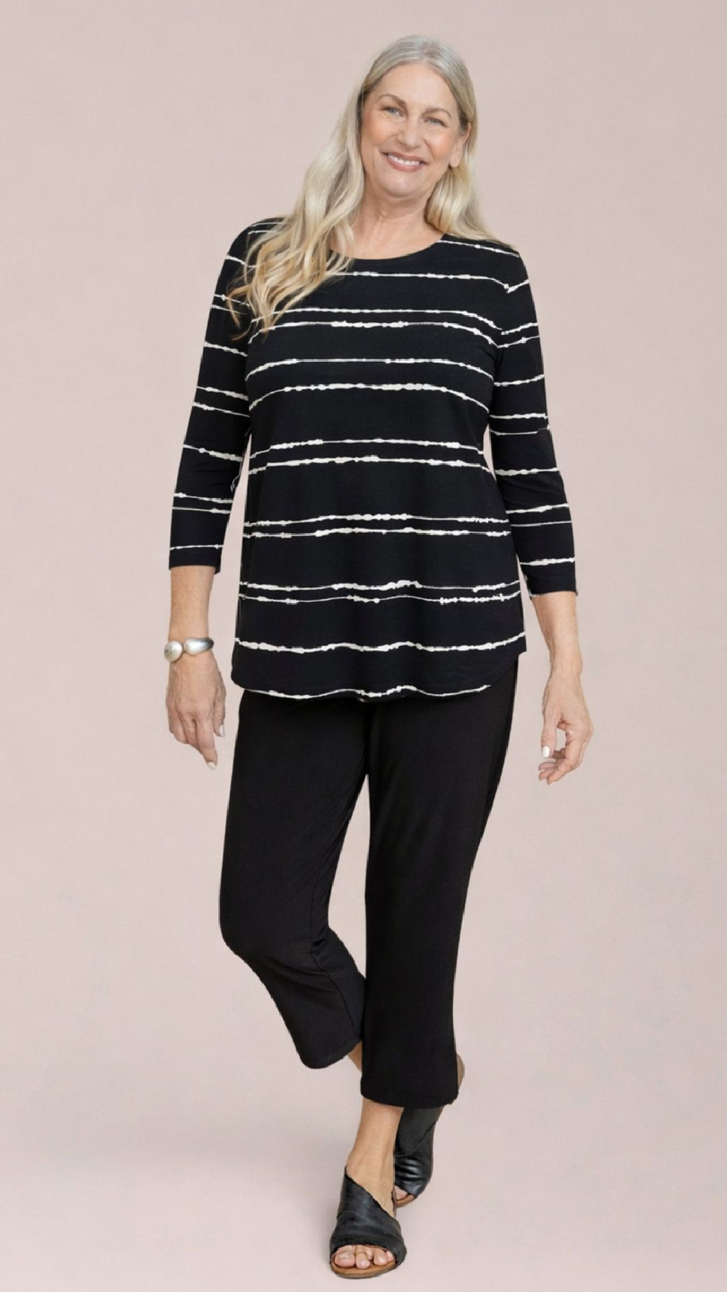 Go to Classic T Relax, 3/4 Sleeves-Cecily Black