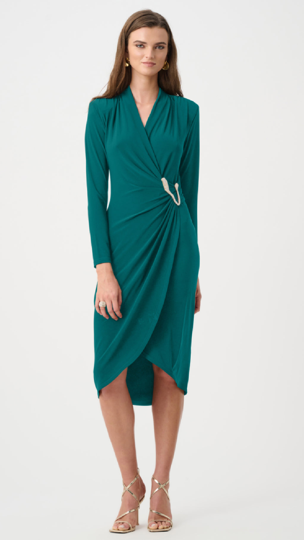 Joseph Ribkoff Silky Knit Sheath Wrap Dress