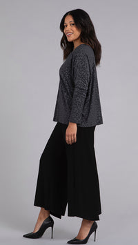 Reversible Cinch Top, Long Sleeve-Animal Embossed