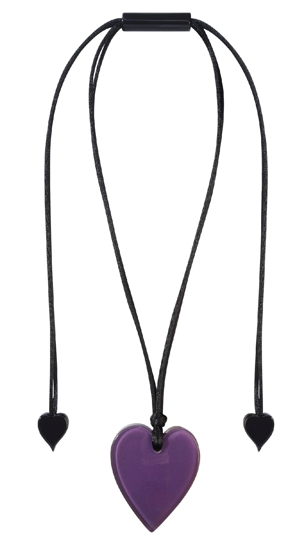 Zsiska Statement Pendant With Adjustable Cord-Heart