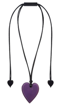Zsiska Statement Pendant With Adjustable Cord-Heart