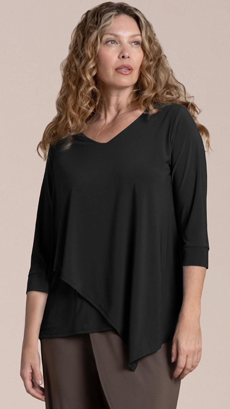 Suitable Secret Pocket Top, 3/4 Length Sleeves