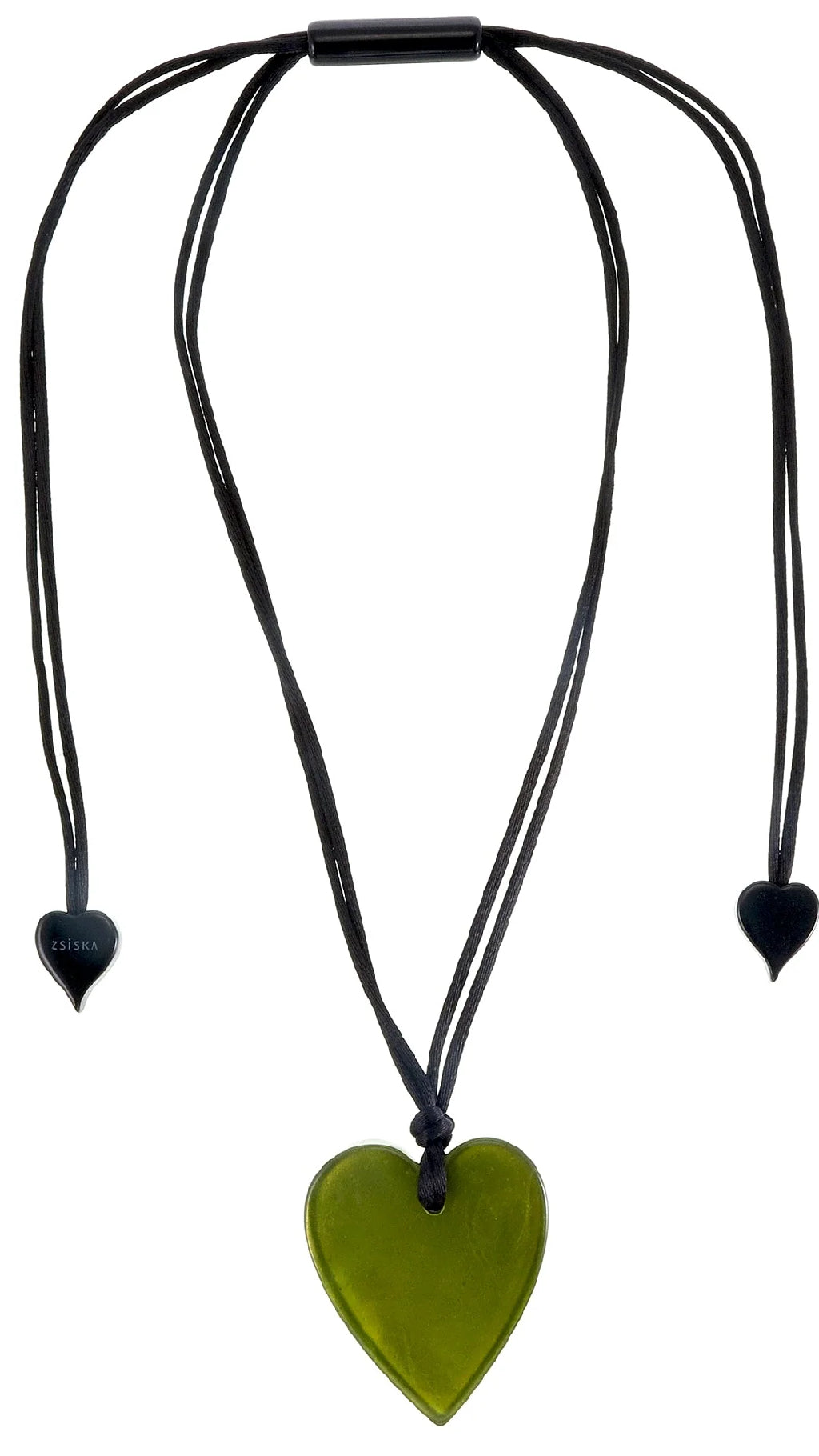 Zsiska Statement Pendant With Adjustable Cord-Heart