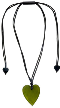 Zsiska Statement Pendant With Adjustable Cord-Heart