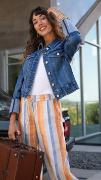 Bracelet Length High Cuff Trucker Jacket-West Ways