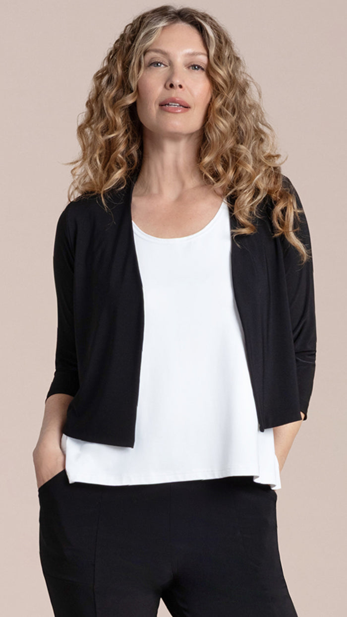 V-Neck Bolero, 3/4 Sleeve