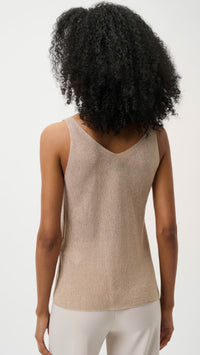 Joseph Ribkoff Metallic Knitted Camisole with Rhinestones