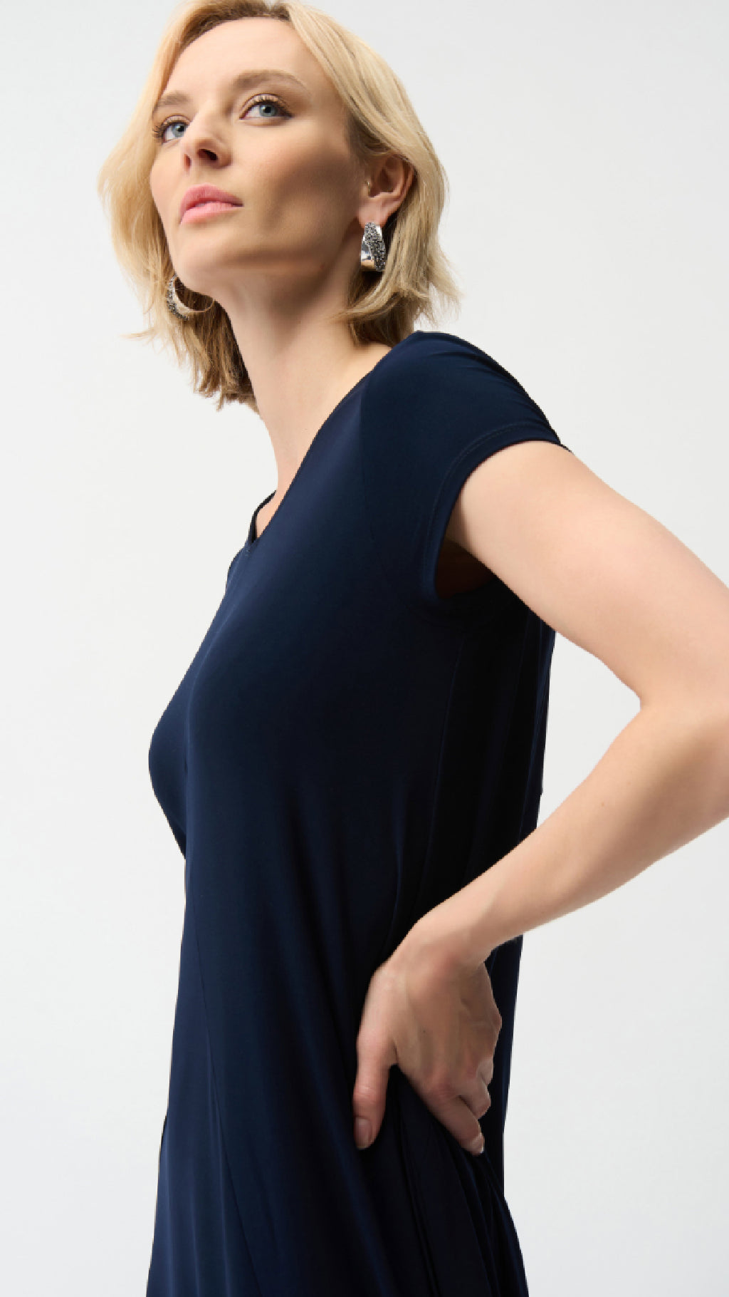 Joseph Ribkoff Silky Knit Cocoon Dress With Scoop Neckline