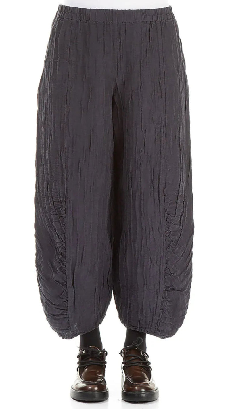Flared Crinkle Linen, Cotton Tunic and Lantern Pant
