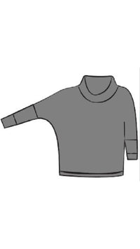 Slouch Sweat Shirt No Ties, 3/4 Sleeve (selected colour on sale)