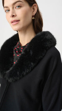 Joseph Ribkoff Removable Faux Fur Collar Cover-Up
