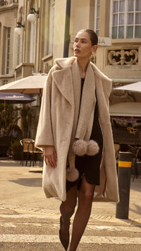 Joseph Ribkoff Faux Fur Straight Coat (selected colours on sale)