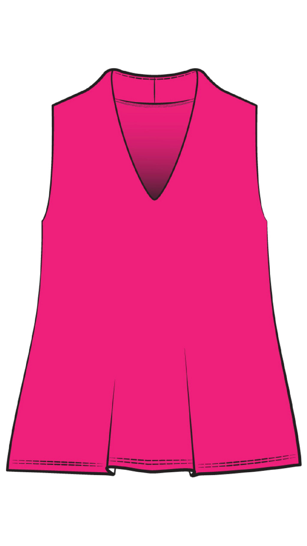 Deep V Trapeze Tank-Solid Colors