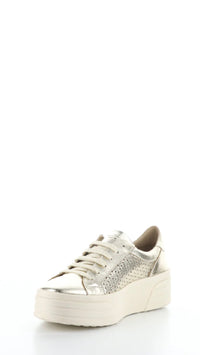 Lolita Gold Lace Up Shoes